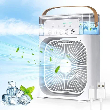 3 In 1 Mini USB Fan With Mist Water Spray